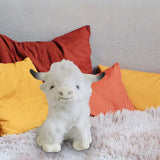 Maxbell Cow Plush Cattle Plush Figure Toy for Festival Children Toy white