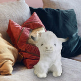 Maxbell Cow Plush Cattle Plush Figure Toy for Festival Children Toy white