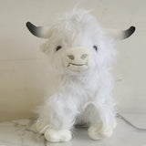 Maxbell Cow Plush Cattle Plush Figure Toy for Festival Children Toy white