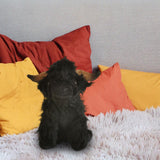 Maxbell Cow Plush Cattle Plush Figure Toy for Festival Children Toy black