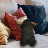 Maxbell Cow Plush Cattle Plush Figure Toy for Festival Children Toy black