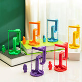Maxbell Anti Gravity Building Blocks Physics Balance Puzzles for Living Rooms Shelves red