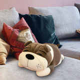 Maxbell Dog Pillow Hugging Funny Shar Pei Dog Stuffed Toy for Chair Living Room Home Gray