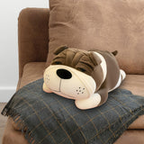 Maxbell Dog Pillow Hugging Funny Shar Pei Dog Stuffed Toy for Chair Living Room Home Gray