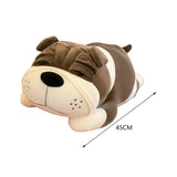 Maxbell Dog Pillow Hugging Funny Shar Pei Dog Stuffed Toy for Chair Living Room Home Gray