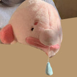 Maxbell Cute Whale Plush Doll Toy with Pullable Snot Bubbles Sofa Gifts for Children