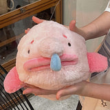 Maxbell Cute Whale Plush Doll Toy with Pullable Snot Bubbles Sofa Gifts for Children