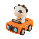 Maxbell Press and Go Car Baby Animal Cars for Kindergarten Children Preschool Bull