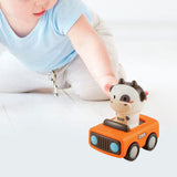 Maxbell Press and Go Car Baby Animal Cars for Kindergarten Children Preschool Bull