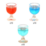 Maxbell 10x Dollhouse Drinking Water Cups Model Life Scene 1:12 Miniature Wine Glass Red