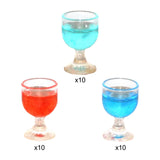 Maxbell 10x Dollhouse Drinking Water Cups Model Life Scene 1:12 Miniature Wine Glass Red