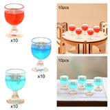Maxbell 10x Dollhouse Drinking Water Cups Model Life Scene 1:12 Miniature Wine Glass Red