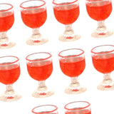Maxbell 10x Dollhouse Drinking Water Cups Model Life Scene 1:12 Miniature Wine Glass Red