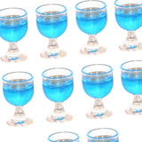 Maxbell 10x Dollhouse Drinking Water Cups Model Life Scene 1:12 Miniature Wine Glass Blue