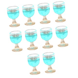 Maxbell 10x Dollhouse Drinking Water Cups Model Life Scene 1:12 Miniature Wine Glass Light Blue