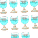 Maxbell 10x Dollhouse Drinking Water Cups Model Life Scene 1:12 Miniature Wine Glass Light Blue