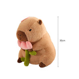 Maxbell Capybara Stuffed Animal Plush Accompany Sleep Toy for Adults Kids Boys Girls Flower 30cm