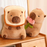 Maxbell Capybara Stuffed Animal Plush Accompany Sleep Toy for Adults Kids Boys Girls Flower 30cm