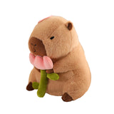 Maxbell Capybara Stuffed Animal Plush Accompany Sleep Toy for Adults Kids Boys Girls Flower 30cm