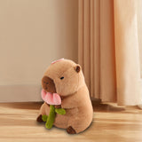 Maxbell Capybara Stuffed Animal Plush Accompany Sleep Toy for Adults Kids Boys Girls Flower 30cm