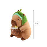 Maxbell Capybara Stuffed Animal Plush Accompany Sleep Toy for Adults Kids Boys Girls Avocado 30cm
