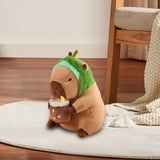 Maxbell Capybara Stuffed Animal Plush Accompany Sleep Toy for Adults Kids Boys Girls Avocado 30cm