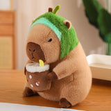 Maxbell Capybara Stuffed Animal Plush Accompany Sleep Toy for Adults Kids Boys Girls Avocado 40cm