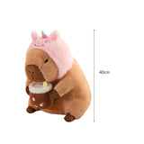 Maxbell Capybara Stuffed Animal Plush Accompany Sleep Toy for Adults Kids Boys Girls Unicorn 40cm