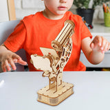 Maxbell Microscope Building Toys 3D Wooden Puzzle for Children Beginners Kids Adults