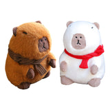 Maxbell Plush Capybara Doll Snuggling Home Decor Capybara Stuffed Toy for Teens Kids brown