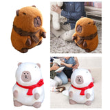 Maxbell Plush Capybara Doll Snuggling Home Decor Capybara Stuffed Toy for Teens Kids brown