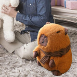 Maxbell Plush Capybara Doll Snuggling Home Decor Capybara Stuffed Toy for Teens Kids brown