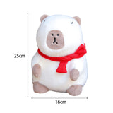 Maxbell Plush Capybara Doll Snuggling Home Decor Capybara Stuffed Toy for Teens Kids white