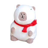 Maxbell Plush Capybara Doll Snuggling Home Decor Capybara Stuffed Toy for Teens Kids white