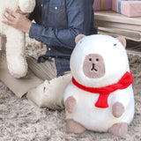 Maxbell Plush Capybara Doll Snuggling Home Decor Capybara Stuffed Toy for Teens Kids white