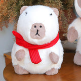 Maxbell Plush Capybara Doll Snuggling Home Decor Capybara Stuffed Toy for Teens Kids white