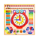 Maxbell Montessori Toys Cognitive Board Days of Week for Kids Children Holiday Gifts