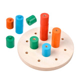 Maxbell Stacking Peg Board Set Count Match Pegboard for Baby Ages 1-3 Years Old Kids