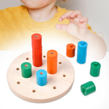 Maxbell Stacking Peg Board Set Count Match Pegboard for Baby Ages 1-3 Years Old Kids