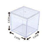 Maxbell 50x Clear Acrylic Display Case 3.3x3.3x3.3cm Small Candy Box for Doll Crafts