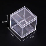 Maxbell 50x Clear Acrylic Display Case 3.3x3.3x3.3cm Small Candy Box for Doll Crafts