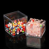 Maxbell 50x Clear Acrylic Display Case 3.3x3.3x3.3cm Small Candy Box for Doll Crafts