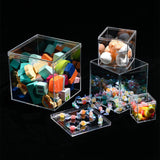 Maxbell 50x Clear Acrylic Display Case 3.3x3.3x3.3cm Small Candy Box for Doll Crafts