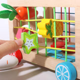 Maxbell Wooden Activity Learning Cube Shape Sorter Toys for Girls Boys Kids Toddlers