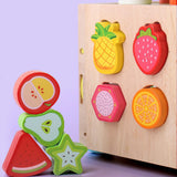 Maxbell Wooden Activity Learning Cube Shape Sorter Toys for Girls Boys Kids Toddlers