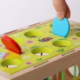 Maxbell Wooden Activity Learning Cube Shape Sorter Toys for Girls Boys Kids Toddlers