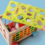 Maxbell Wooden Activity Learning Cube Shape Sorter Toys for Girls Boys Kids Toddlers