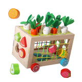 Maxbell Wooden Activity Learning Cube Shape Sorter Toys for Girls Boys Kids Toddlers