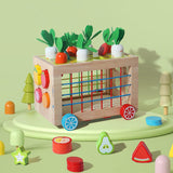 Maxbell Wooden Activity Learning Cube Shape Sorter Toys for Girls Boys Kids Toddlers