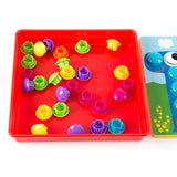 Maxbell Mosaic Peg Boards Game Mushroom Nails Pegboard for Toddlers Girls Boys Gifts